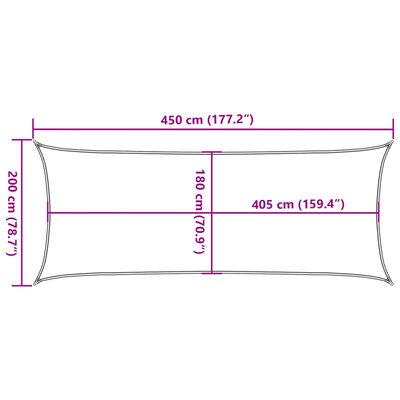 vidaXL Πανί Σκίασης Ανθρακί 2 x 4,5 μ. από HDPE 160 γρ./μ²
