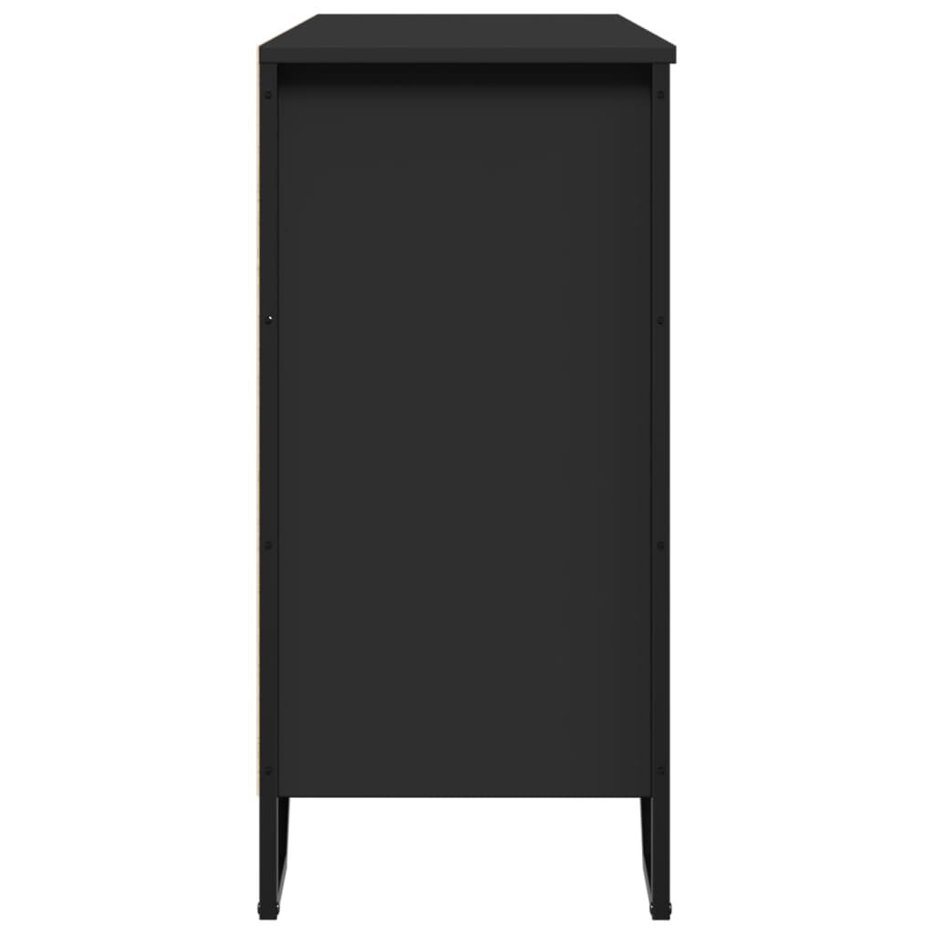 vidaXL Συρταριέρα Μαύρη 101x35,5x74,5 εκ. από Επεξεργασμένο Ξύλο