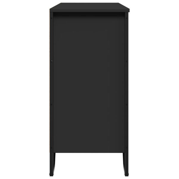vidaXL Συρταριέρα Μαύρη 101x35,5x74,5 εκ. από Επεξεργασμένο Ξύλο