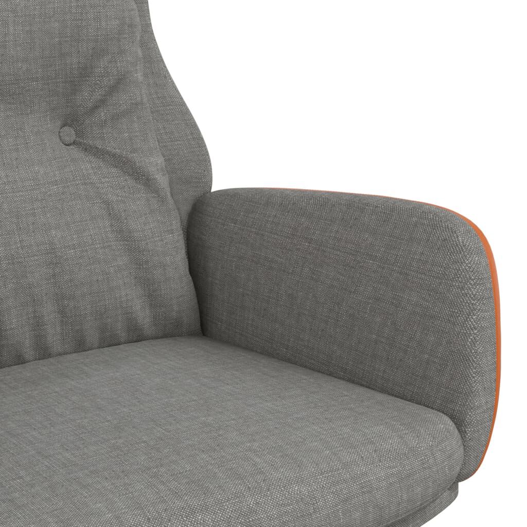 vidaXL Πολυθρόνα Relax Ανοιχτό Γκρι από Ύφασμα και PVC