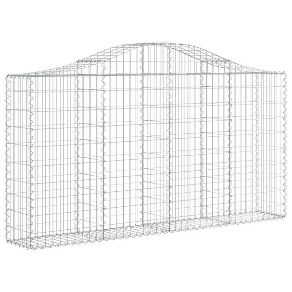 vidaXL Συρματοκιβώτια Τοξωτά 25 τεμ. 200x30x100/120 εκ. Γαλβαν. Ατσάλι