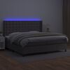 vidaXL &Kappa;&rho;&epsilon;&beta;ά&tau;&iota; Boxspring &mu;&epsilon; &Sigma;&tau;&rho;ώ&mu;&alpha; & LED &Gamma;&kappa;&rho;&iota; 200x200 &epsilon;&kappa;. &Sigma;&upsilon;&nu;&theta;. &Delta;έ&rho;&mu;&alpha;