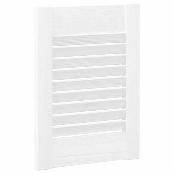 vidaXL Πόρτες ντουλαπιών Louvred Design 2 τεμάχια Λευκό 39,5x29,5 cm