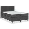vidaXL Κρεβάτι Boxspring Σκούρο Γκρι 140 x 200 εκ. Υφασμάτινο