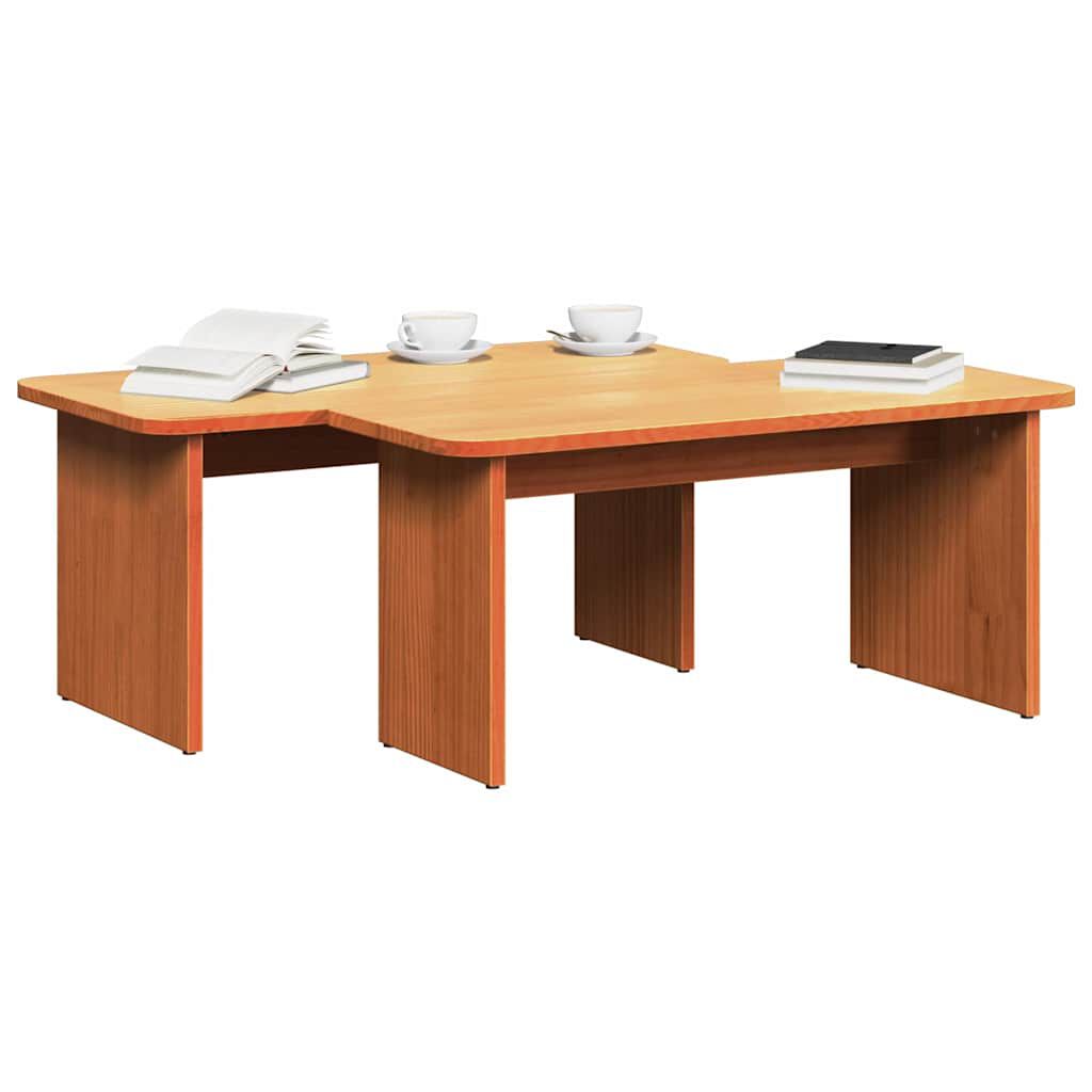 vidaXL Τραπεζάκι σαλονιού 2 pcs Καφέ κεριού 100 x 69 x 35.5 εκατοστά