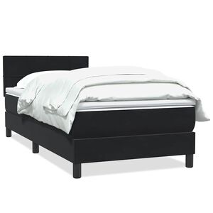 vidaXL &Kappa;&rho;&epsilon;&beta;ά&tau;&iota; Boxspring &mu;&epsilon; &Sigma;&tau;&rho;ώ&mu;&alpha; &Mu;&alpha;ύ&rho;&omicron; 80x220 &epsilon;&kappa;. &Beta;&epsilon;&lambda;&omicron;ύ&delta;&iota;&nu;&omicron;