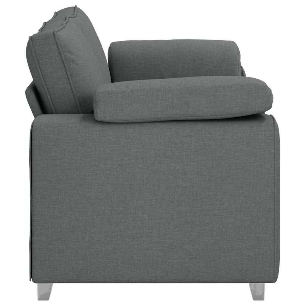 vidaXL Καναπές με μαξιλάρι Σκούρο γκρι 180 x 77 x 82 εκ ύφασμα