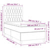 vidaXL &Kappa;&rho;&epsilon;&beta;ά&tau;&iota; Boxspring &mu;&epsilon; &Sigma;&tau;&rho;ώ&mu;&alpha; & LED &Mu;&pi;&lambda;&epsilon; 100x200 &epsilon;&kappa;. &Upsilon;&phi;&alpha;&sigma;&mu;ά&tau;&iota;&nu;&omicron;