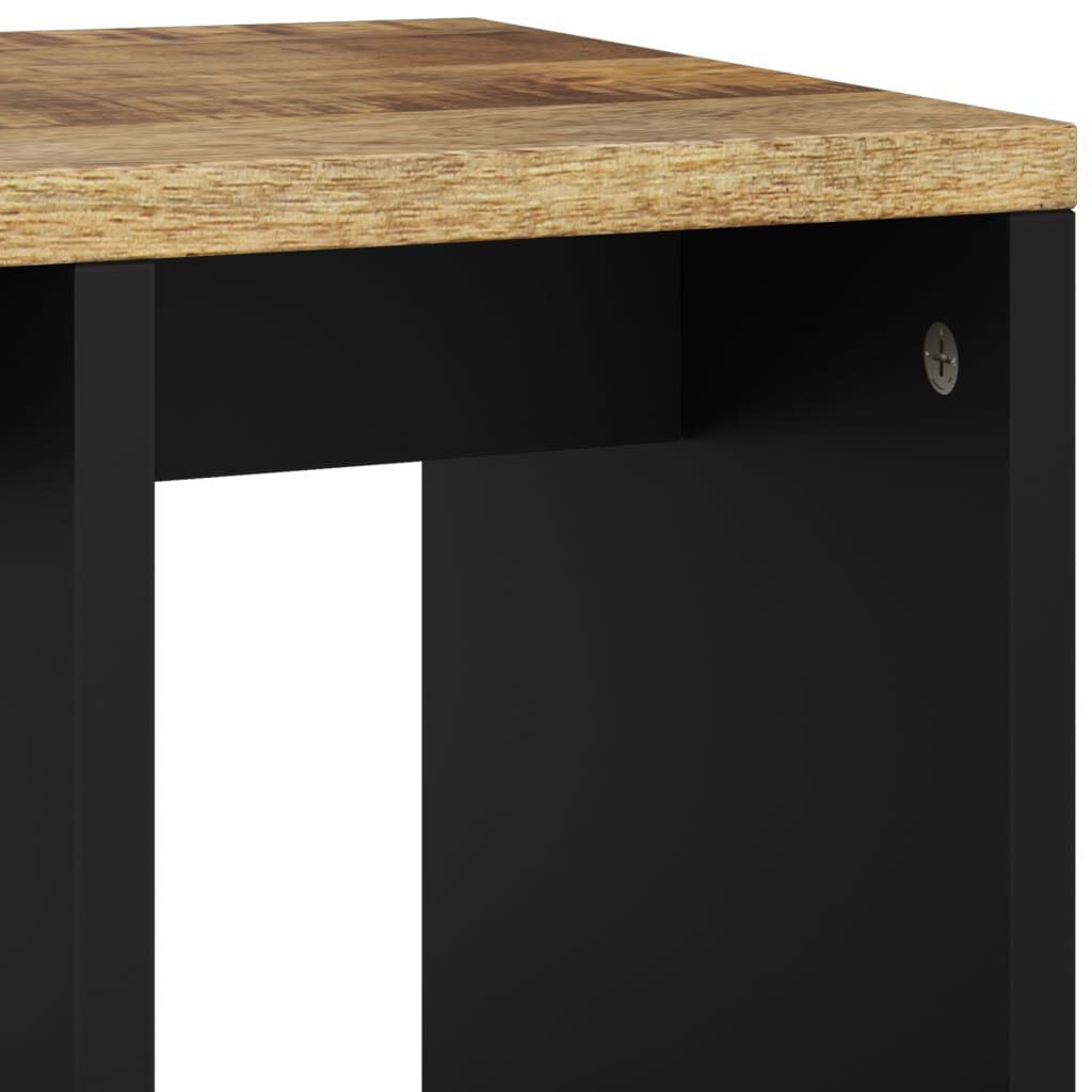 vidaXL Βοηθητικό Τραπέζι 40x31x46 εκ. Μασίφ Ξύλο Μάνγκο & Επεξ. Ξύλο