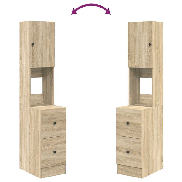 vidaXL Ντουλάπα Κουζίνας Μπεζ 35 x 50 x 180 εκ. Επεξεργασμένο ξύλο