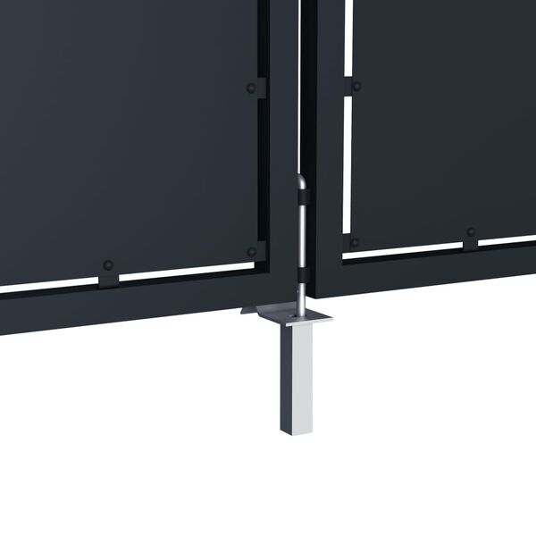 vidaXL Πόρτα Περίφραξης Κήπου Ανθρακί 400 x 200 εκ. Ατσάλινη