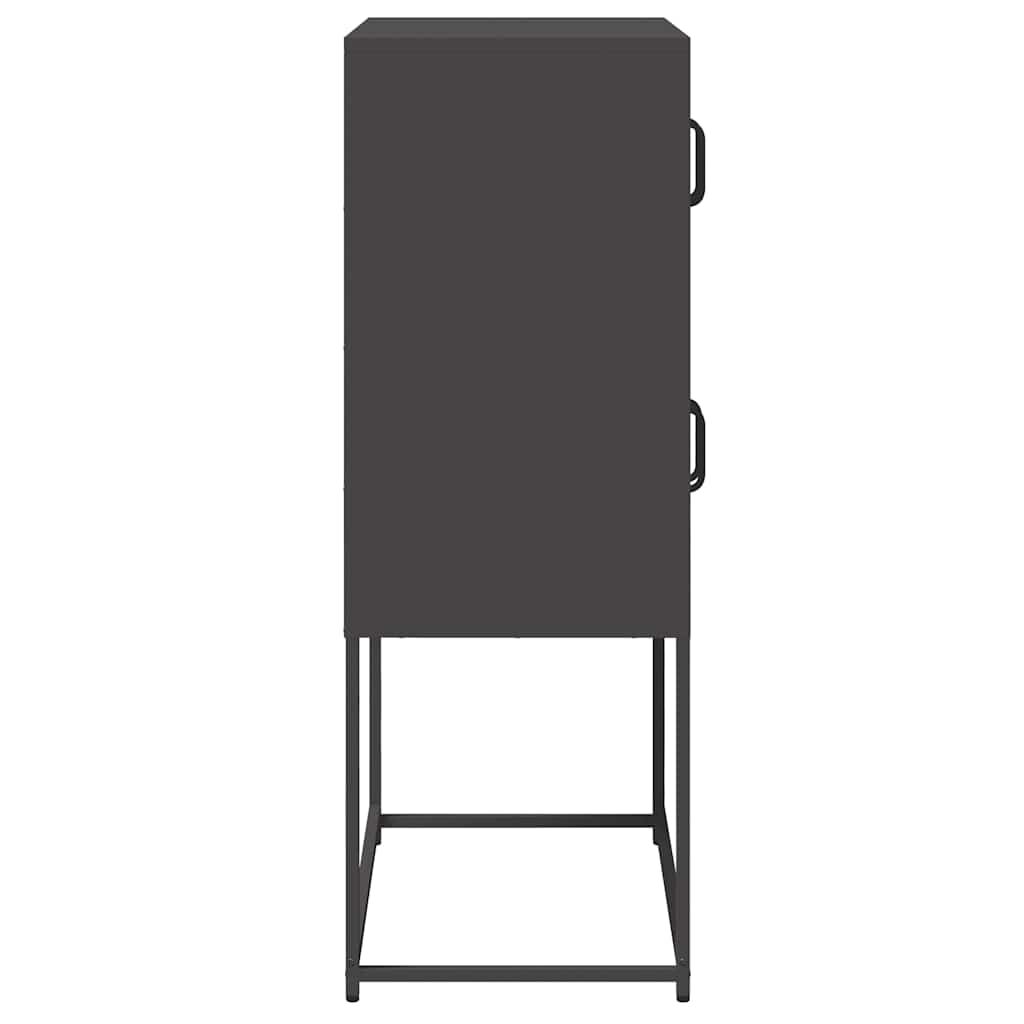 vidaXL Highboard Μαύρο 68x39x107 cm Ατσάλι