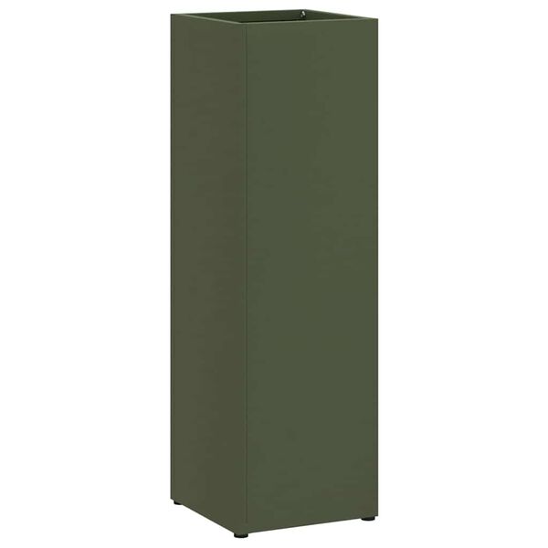 vidaXL Σχέδιο & βάση αποθήκευσης Ελιά 15.5 x 15.5 x 49 εκ Ατσάλι