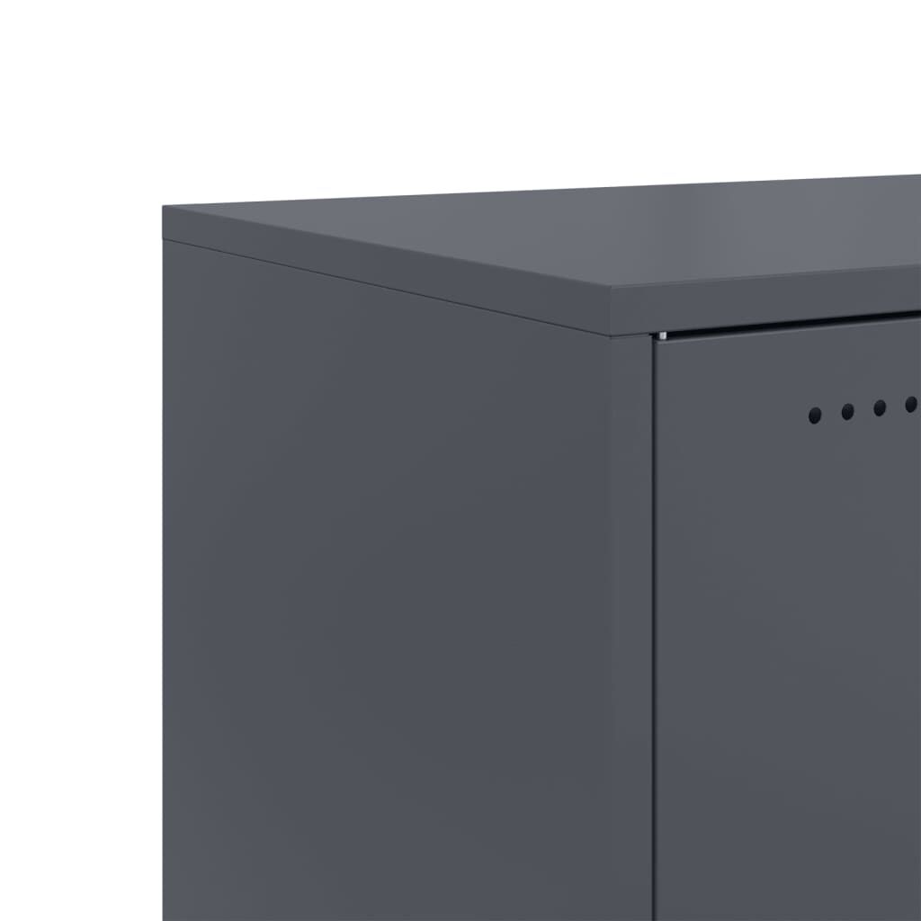 vidaXL Μπουφές Ανθρακί 68x39x72 εκ. από Ατσάλι