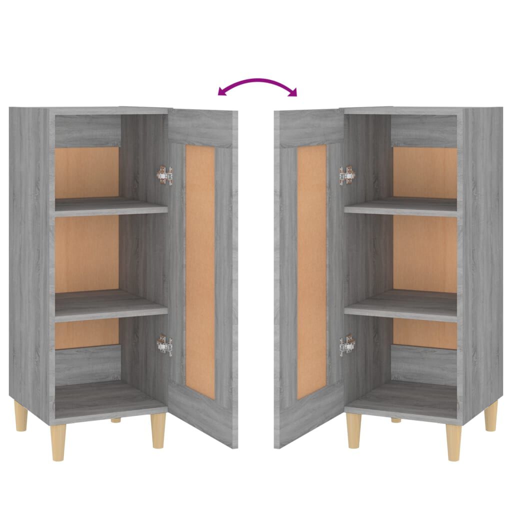 vidaXL Ντουλάπι Γκρι Sonoma 34,5x34x90 εκ. από Επεξεργασμένο Ξύλο