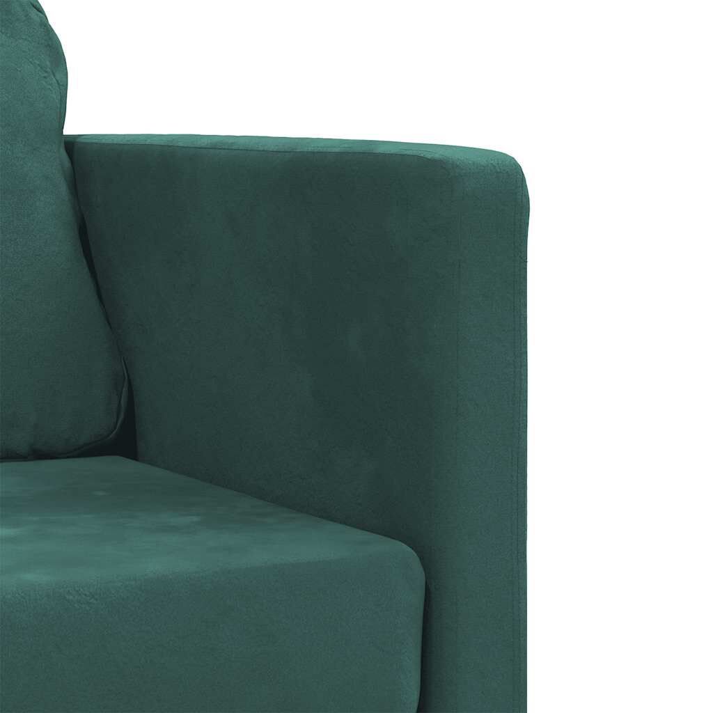 vidaXL Καναπές-Κρεβάτι Δαπέδου 2 σε 1 Πράσινος 122x204x55 εκ. Βελούδο