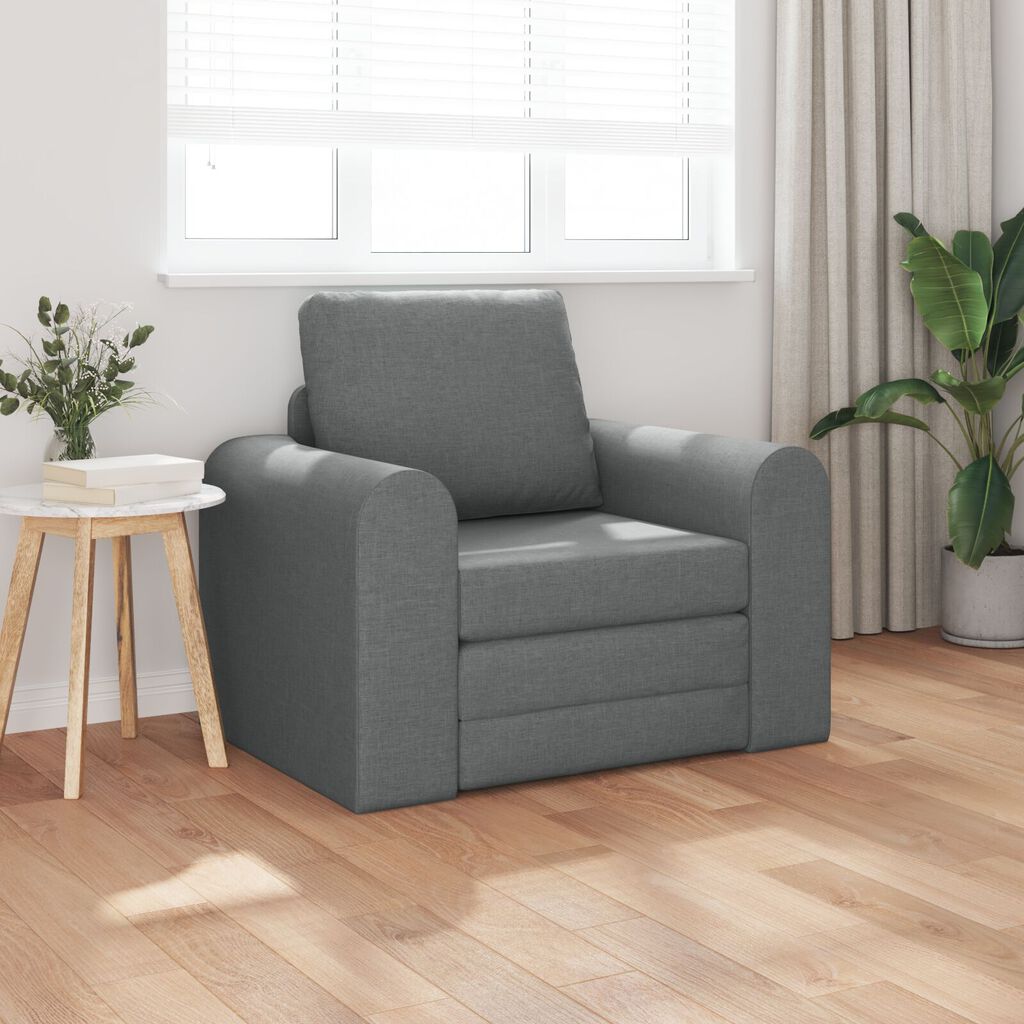 vidaXL Καναπές Κρεβάτι 2 σε 1 Σκούρος Γκρι 98x71x83 εκ. Ύφασμα