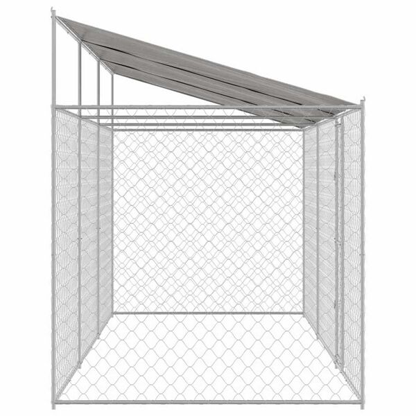 Κλουβί σκύλου Ασημί 600 x 200 x 256 εκ. Επικαλυμμένος Χάλυβας