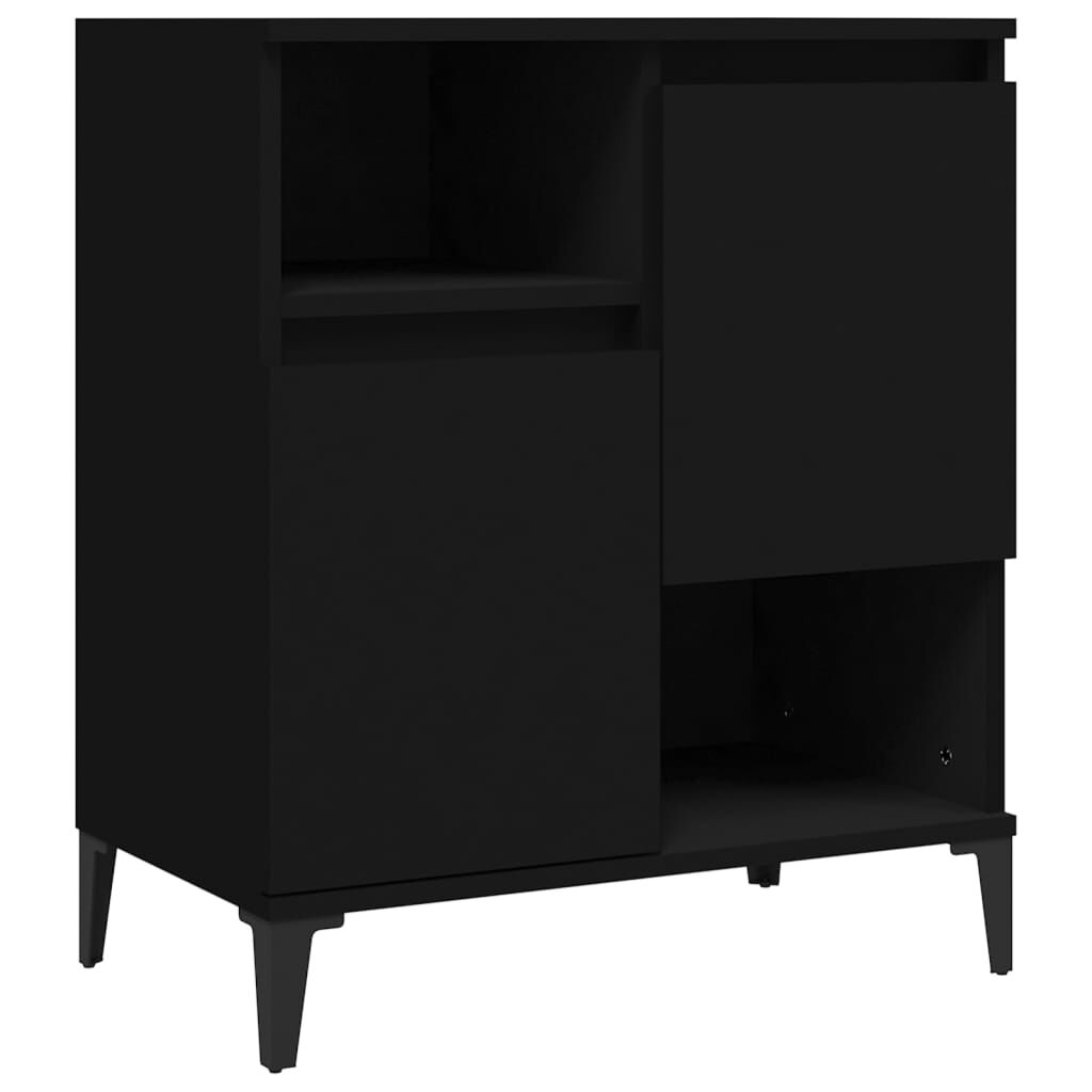 vidaXL Ντουλάπια 2 τεμ. Μαύρα 60x35x70 εκ. Επεξεργασμένο Ξύλο