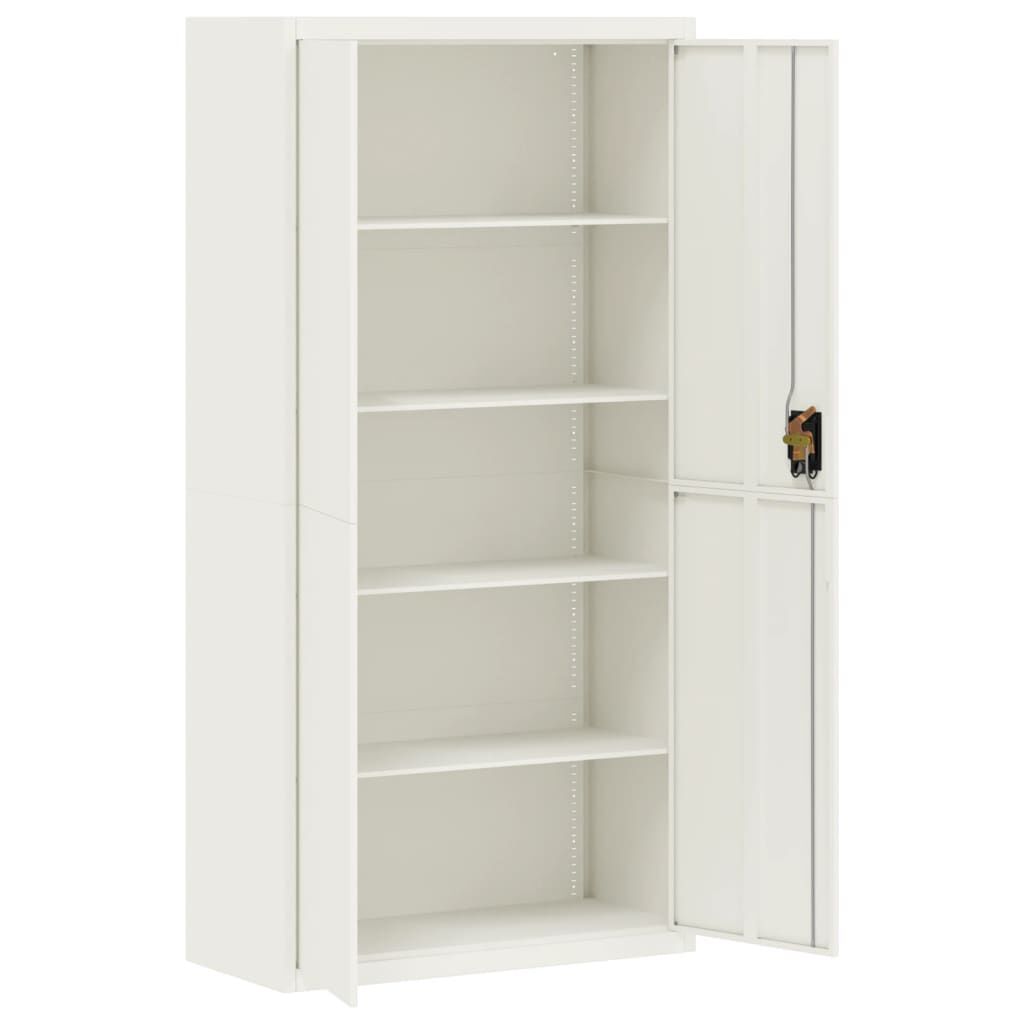 vidaXL Αρχειοθήκη Λευκή 90 x 40 x 180 εκ. Ατσάλινη
