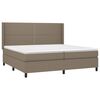 vidaXL &Kappa;&rho;&epsilon;&beta;ά&tau;&iota; Boxspring &mu;&epsilon; &Sigma;&tau;&rho;ώ&mu;&alpha; Taupe 200x200 &epsilon;&kappa;. &Upsilon;&phi;&alpha;&sigma;&mu;ά&tau;&iota;&nu;&omicron;