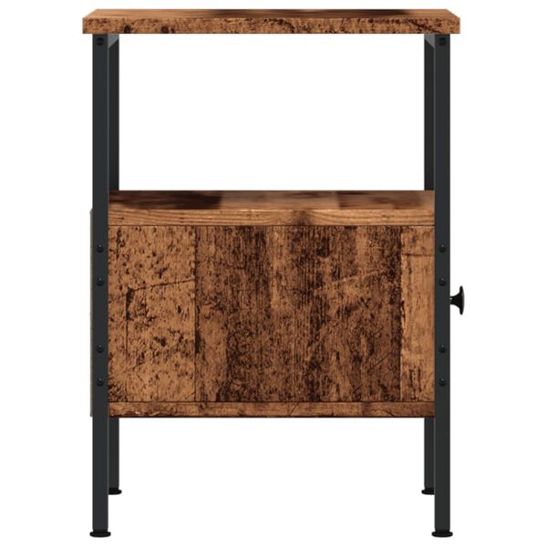 vidaXL ντουλάπι κομοδίνου Παλιό ξύλο 34x36x50 cm Κατασκευασμένο ξύλο