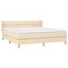 vidaXL &Kappa;&rho;&epsilon;&beta;ά&tau;&iota; Boxspring &mu;&epsilon; &Sigma;&tau;&rho;ώ&mu;&alpha; &Kappa;&rho;&epsilon;&mu; 180x200 &epsilon;&kappa;. &Upsilon;&phi;&alpha;&sigma;&mu;ά&tau;&iota;&nu;&omicron;