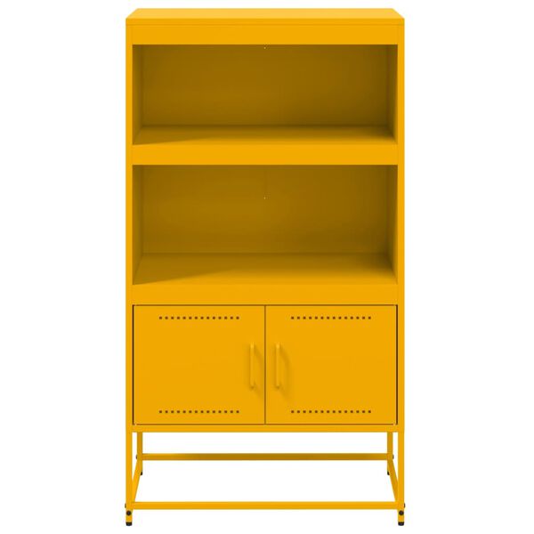 vidaXL Ραφιέρα Μουσταρδί 68,5x38,5x123,5 εκ. από Ατσάλι