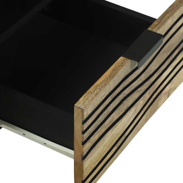 vidaXL Ντουλάπι TV με συρτάρι Καφέ 70 x 33 x 46 εκ Μασίφ ξύλο μάνγκο