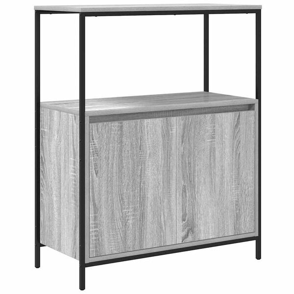 vidaXL Σετ Επίπλων Μπάνιου με ράφι 5 pcs Γκρι σονόμα και Μαύρο