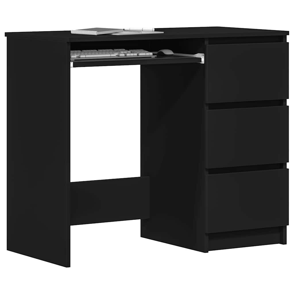 vidaXL Γραφείο Μαύρο 90 x 45 x 76 εκ. από Επεξ. Ξύλο