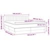 vidaXL &Kappa;&rho;&epsilon;&beta;ά&tau;&iota; Boxspring &mu;&epsilon; &Sigma;&tau;&rho;ώ&mu;&alpha; & LED &Sigma;&kappa;. &Mu;&pi;&lambda;&epsilon; 160x200&epsilon;&kappa;. &Beta;&epsilon;&lambda;&omicron;ύ&delta;&iota;&nu;&omicron;