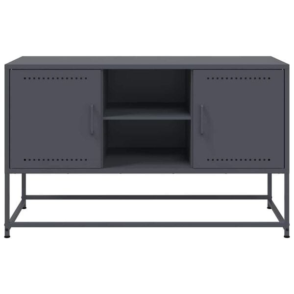 vidaXL Έπιπλο Τηλεόρασης Ανθρακί 100,5x39x60,5 εκ. από Ατσάλι