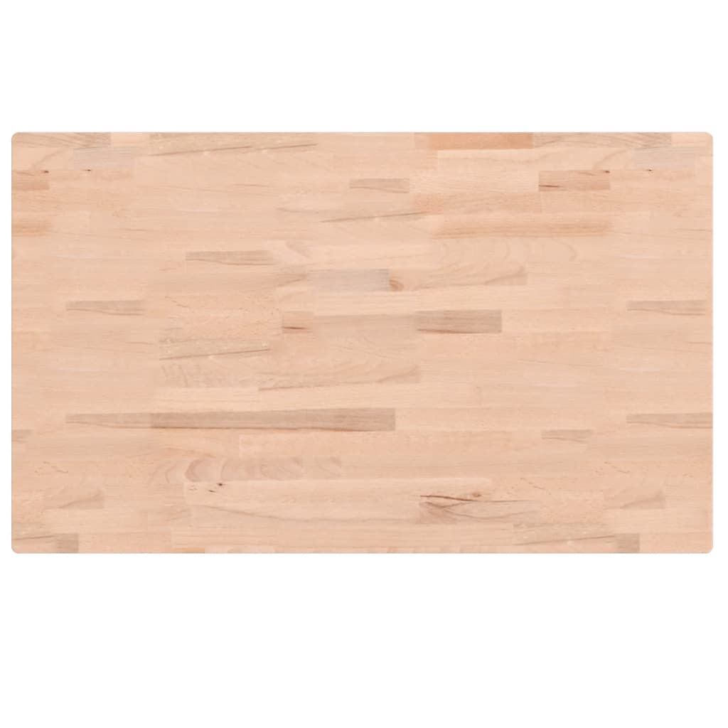 vidaXL Πάγκος Εργασίας Ορθογώνιος 100x60x(73-99,5) εκ Μασίφ Ξύλο Οξιάς