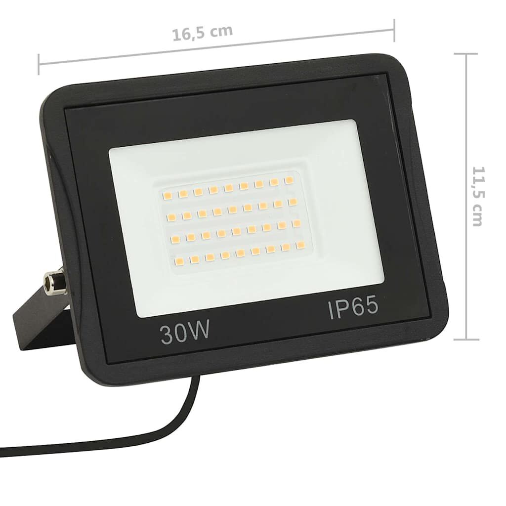 vidaXL Προβολέας LED Θερμό Λευκό 30 W