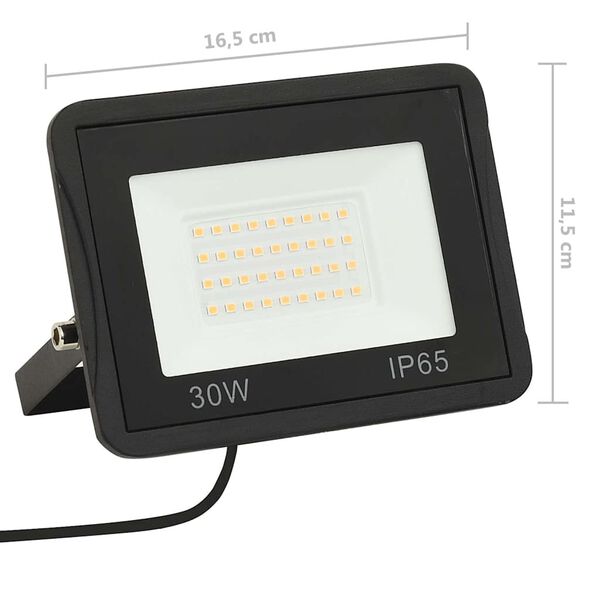 vidaXL Προβολέας LED Θερμό Λευκό 30 W