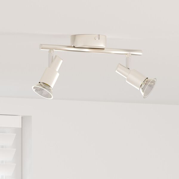 vidaXL Σποτ οροφής Βουρτσισμένο Νίκελ 25.5 x 8 x 11 εκ Ατσάλι