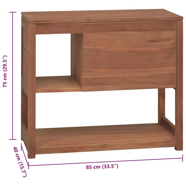 vidaXL Έπιπλο Μπάνιου 85x40x75 εκ. από Μασίφ Ξύλο Teak