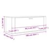 vidaXL Παπουτσοθήκη Επιτοίχια Λευκή 100x35x38 εκ. Επεξεργασμένο Ξύλο