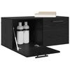 vidaXL Ντουλάπα Τοίχου Μαύρη δρυς 80 x 36.5 x 35 cm Επεξεργασμένο ξύλο