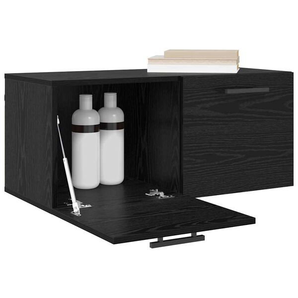 vidaXL Ντουλάπα Τοίχου Μαύρη δρυς 80 x 36.5 x 35 cm Επεξεργασμένο ξύλο