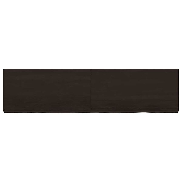 vidaXL Ράφι Τοίχου Σκούρο Καφέ 160x40x(2-6) εκ. Επεξ. Μασίφ Ξύλο Δρυός