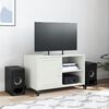 vidaXL Έπιπλο Τηλεόρασης Λευκό 68 x 39 x 43,5 εκ. Χάλυβας