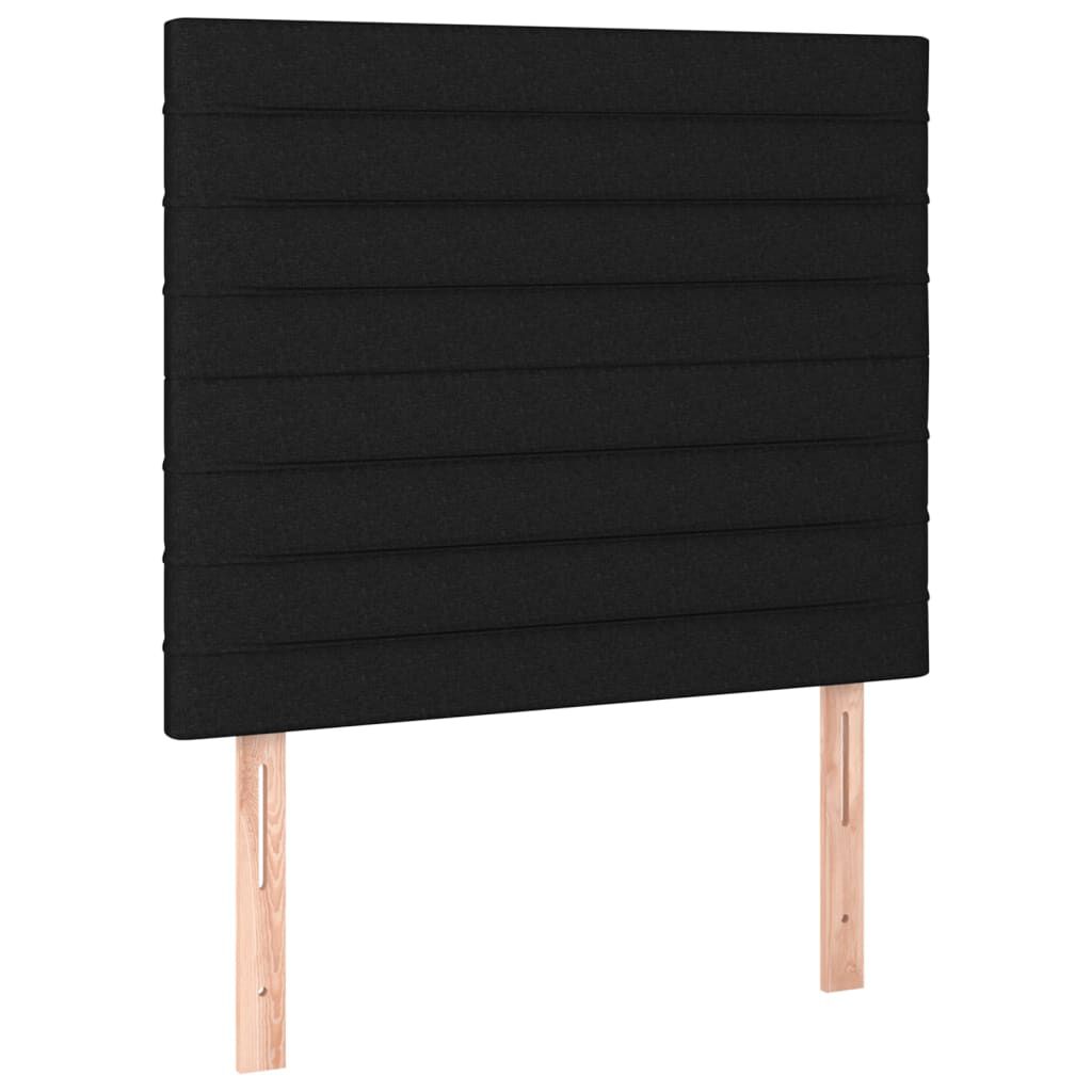vidaXL Κεφαλάρια Κρεβατιού 2 τεμ. Μαύρα 80 x 5 x 78/88 εκ. Υφασμάτινο