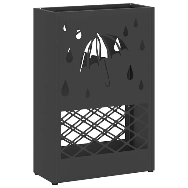 vidaXL Σχέδιο & βάση αποθήκευσης Μαύρο 28 x 12 x 41 εκ Ατσάλι