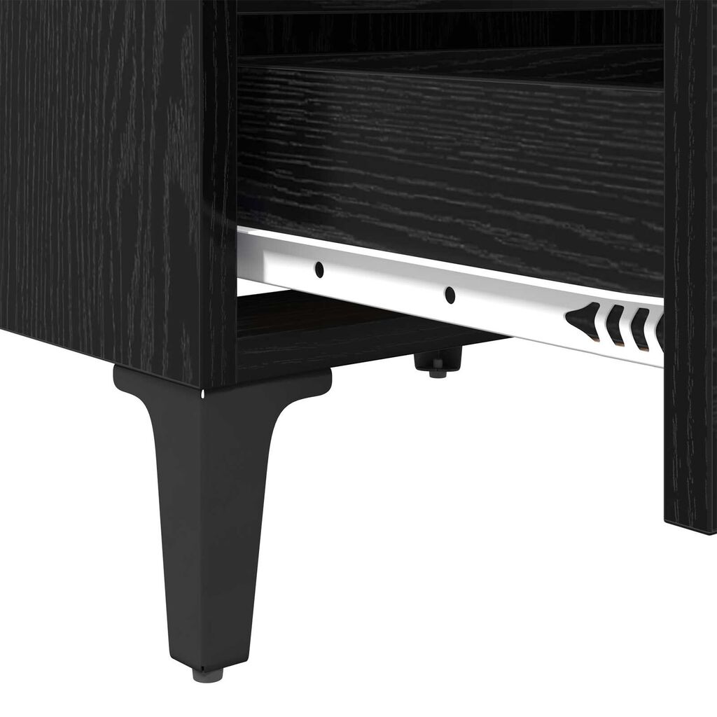vidaXL Κομοδίνο 2 pcs Μαύρη δρυς 40 x 35 x 50 εκ. Επεξεργασμένο ξύλο
