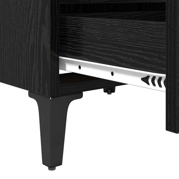 vidaXL Κομοδίνο 2 pcs Μαύρη δρυς 40 x 35 x 50 εκ. Επεξεργασμένο ξύλο