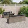 vidaXL Σετ Καναπέ Κήπου με αποθήκευση 8 pcs Γκρι Πολυ ράταν