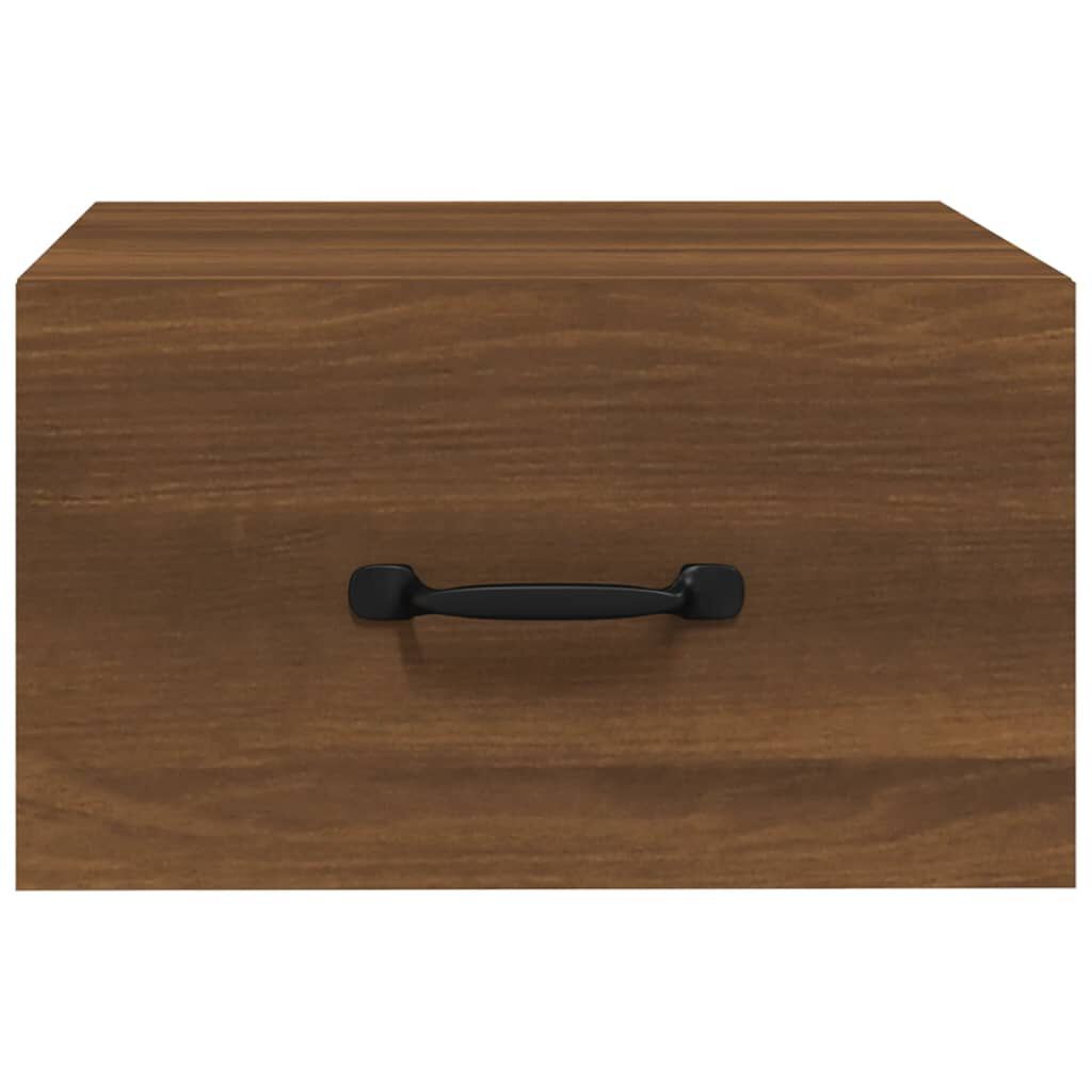 vidaXL Κομοδίνα Επιτοίχια 2 τεμ. Καφέ Δρυς 35 x 35 x 20 εκ.