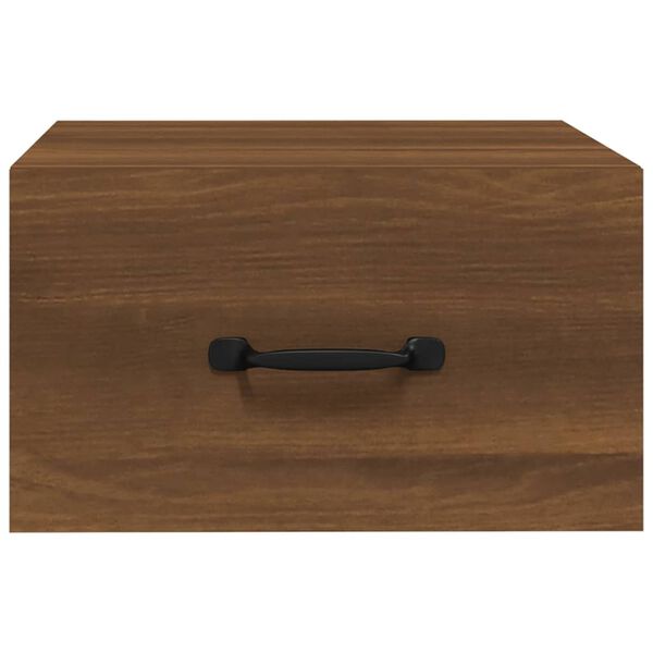 vidaXL Κομοδίνα Επιτοίχια 2 τεμ. Καφέ Δρυς 35 x 35 x 20 εκ.